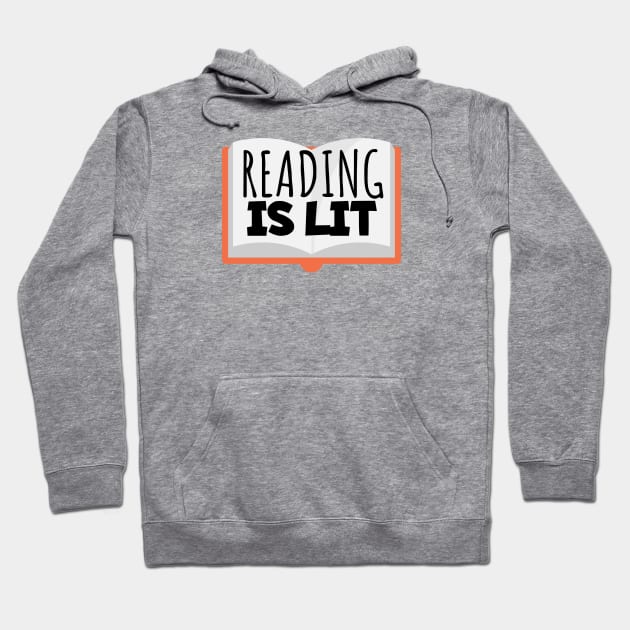 Bookworm reading is lit Hoodie by maxcode